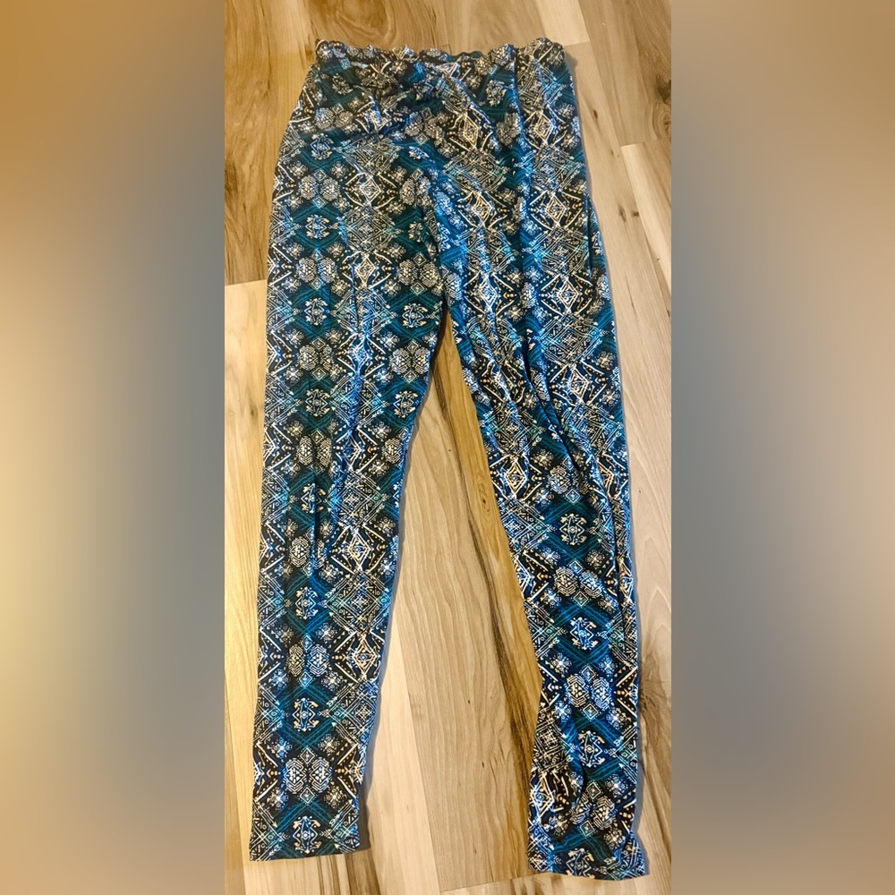 Women’s Blue Patterned Leggings